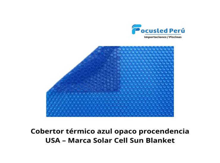 Cobertor térmico azul opaco procendencia USA – Marca Solar Cell Sun Blanket